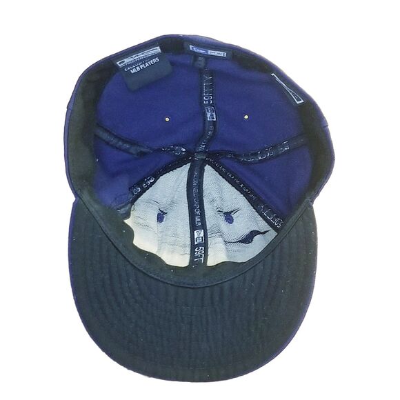 Cleveland Indians Vintage New Era 59fifty Hat Size 8 Chief Wahoo Blue USA Made - Picture 5 of 7